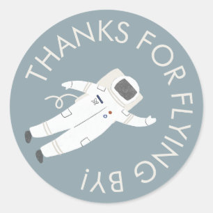 Astronaut Space Party Thank You Favour Sticker