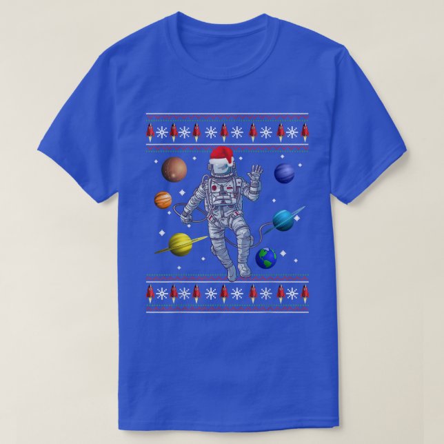 Astronaut Space Planets Lover Ugly Christmas Sweat (Design devant)