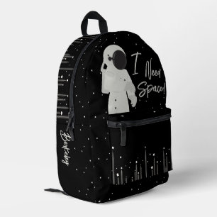 Astronaut Space Pun Teen Name Printed Backpack