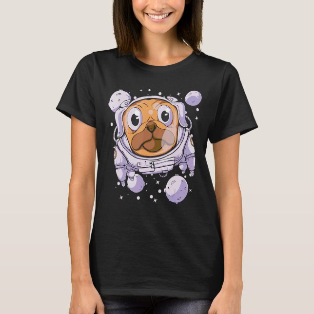 Astronaut Space Suit Space Planets Flight Captain  T-Shirt (Front)