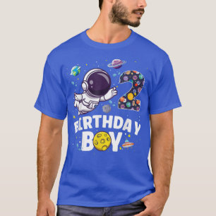 Astronaut Space Theme Party 2 Years Old Birthday B T-Shirt