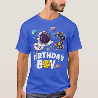 Astronaut Space Theme Party 2 Years Old Birthday B T-Shirt