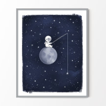 Astronaut space themed nursery print