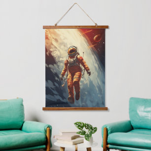Astronaut Space Travel Hanging Tapestry