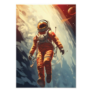 Astronaut Space Travel Photo Print