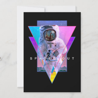 Astronaut Spaced Out Aesthetic Vaporwave Outer Spa Save The Date