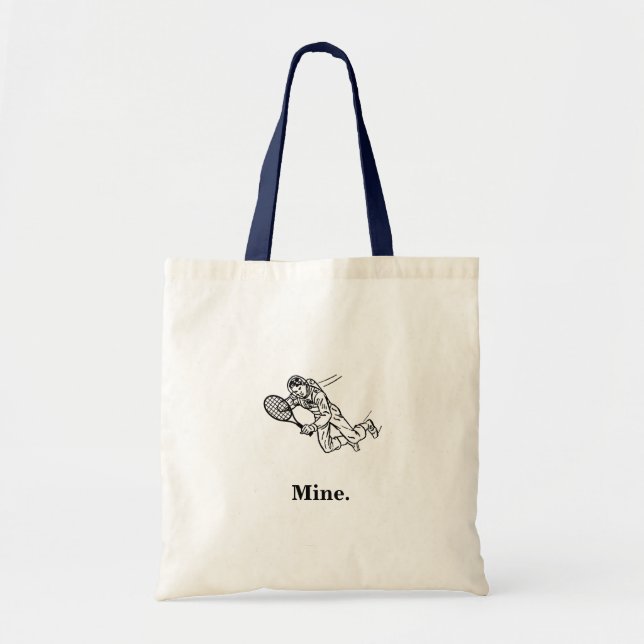 Astronaut Spaceman Tennis Player Double Sided Tote Bag (Front)
