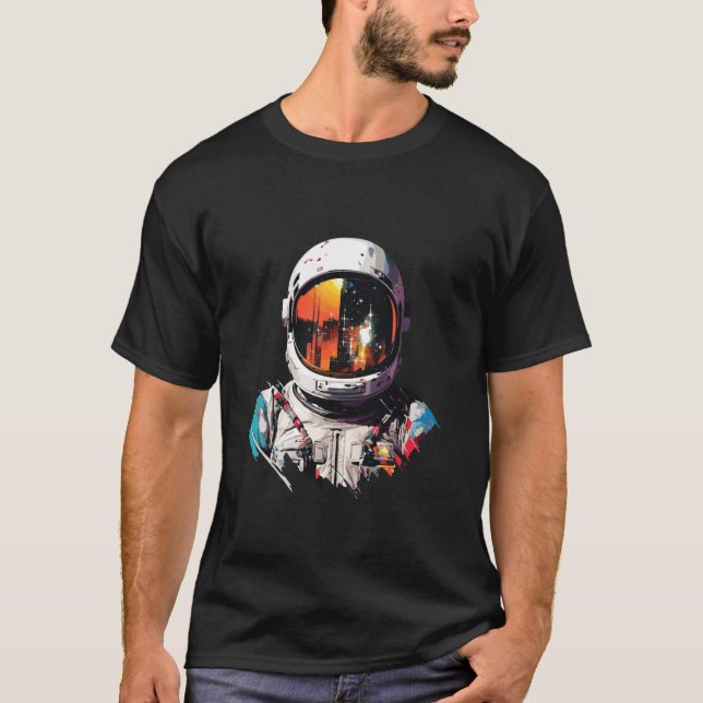 Astronaut Spaceman World Adventure Discovery T-Shirt (Front)