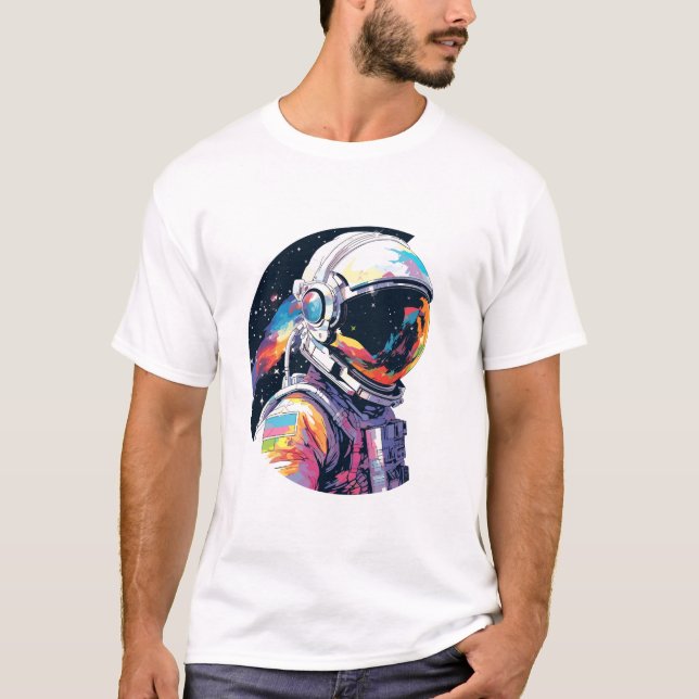 Astronaut Spaceman World Space Discovery Adventure T-Shirt (Front)