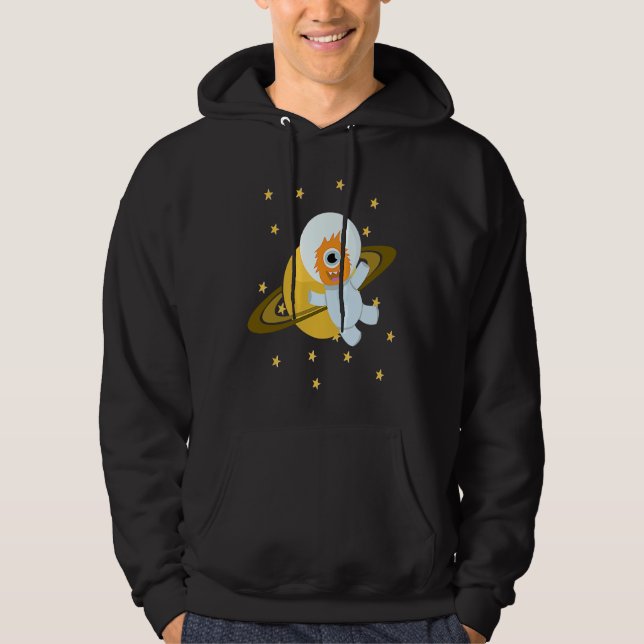 Astronaut Spaceship T World All Erde Orbit Hoodie (Front)