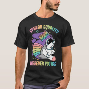 Astronaut Spread Equality Wherever You Are Rai T-Shirt