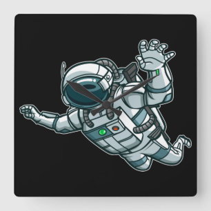 Astronaut Square Wall Clock