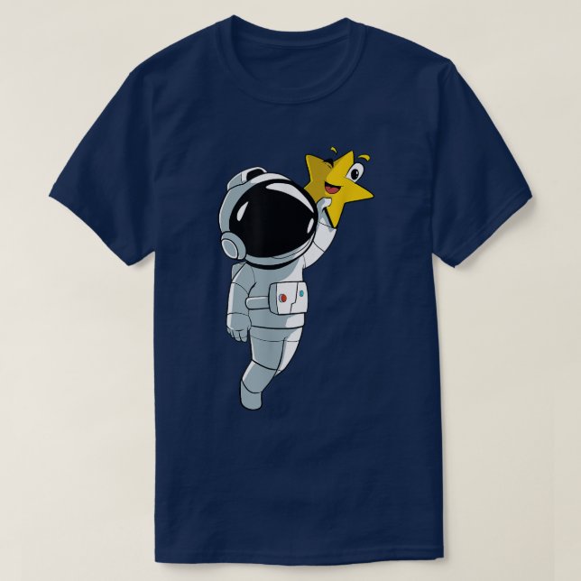 Astronaut Star Planet T-Shirt (Design Front)