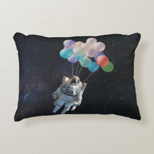 Astronaut Stars & Space Colourful Balloons Accent Pillow