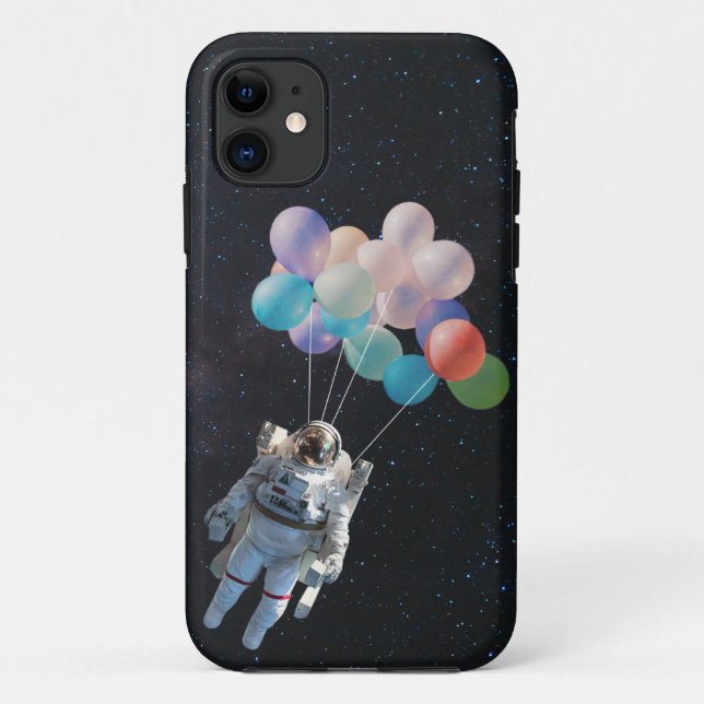 Astronaut Stars & Space Colourful Balloons Case-Mate iPhone Case (Back)