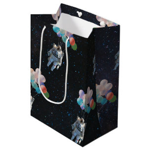 Astronaut Stars & Space Colourful Balloons Medium Gift Bag