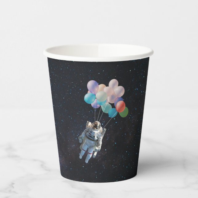 Astronaut Stars & Space Colourful Balloons Paper Cups (Left)