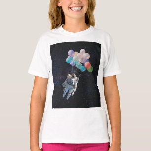 Astronaut Stars & Space Colourful Balloons T-Shirt