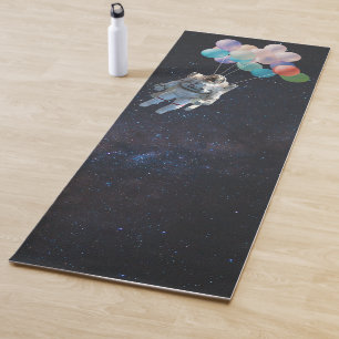 Astronaut Stars & Space Colourful Balloons Yoga Mat