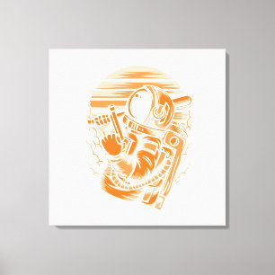 Astronaut Status Stretched Canvas Print
