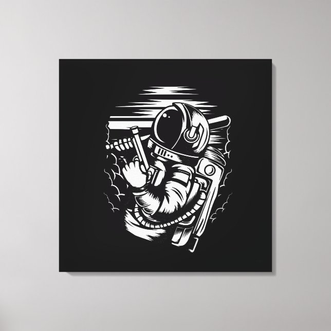 Astronaut Status Stretched Canvas Print (Front)