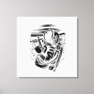Astronaut Status Stretched Canvas Print