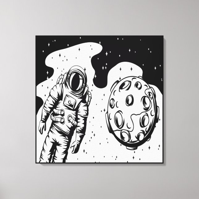 Astronaut Status Stretched Canvas Print (Front)