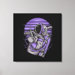Astronaut Status Stretched Canvas Print