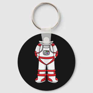 Astronaut Suit Head Cool Space Rocketman Halloween Keychain