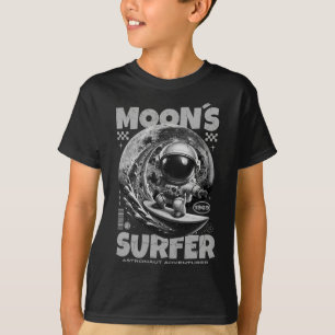 Astronaut Surfer Design, Moon Surfing Space Cosmic T-Shirt
