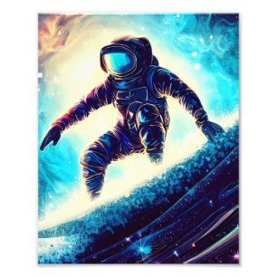 ASTRONAUT SURFING THE MILKY WAY PHOTO PRINT