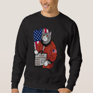 Astronaut Synthesizer Cat Music Producer Synth Usa Sweatshirt