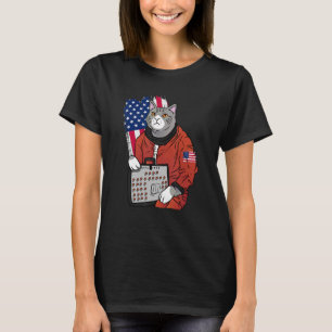 Astronaut Synthesizer Cat Music Producer Synth Usa T-Shirt