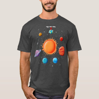 Astronaut Système Solaire Vous Êtes Ici T-Shirt Es