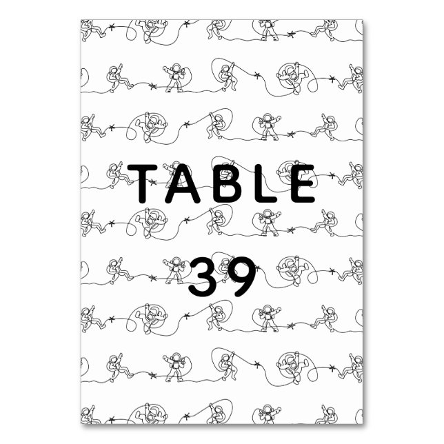 Astronaut Table Number (Front)
