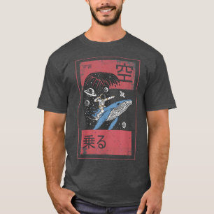 Astronaut Theme Space Man On A Whale T-Shirt