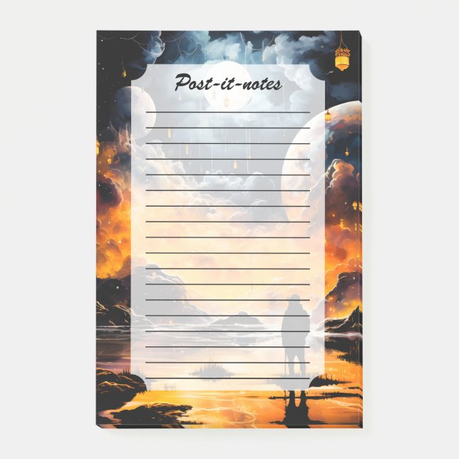 Astronaut Traveller Cosmic Horizon Journey Post-it Notes (Front)