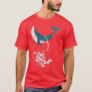 Astronaut Universe Whale Galay Space Ship Rocket P T-Shirt