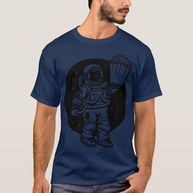 astronaut watching movie T-Shirt (Front)