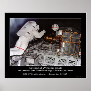 Astronaut Winston Scott free-floating Robotic Came Poster