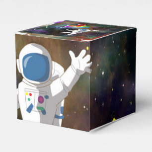 Astronaut with Balloons Favor Box