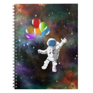 Astronaut with Balloons Notebook