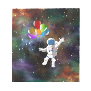Astronaut with Balloons Notepad