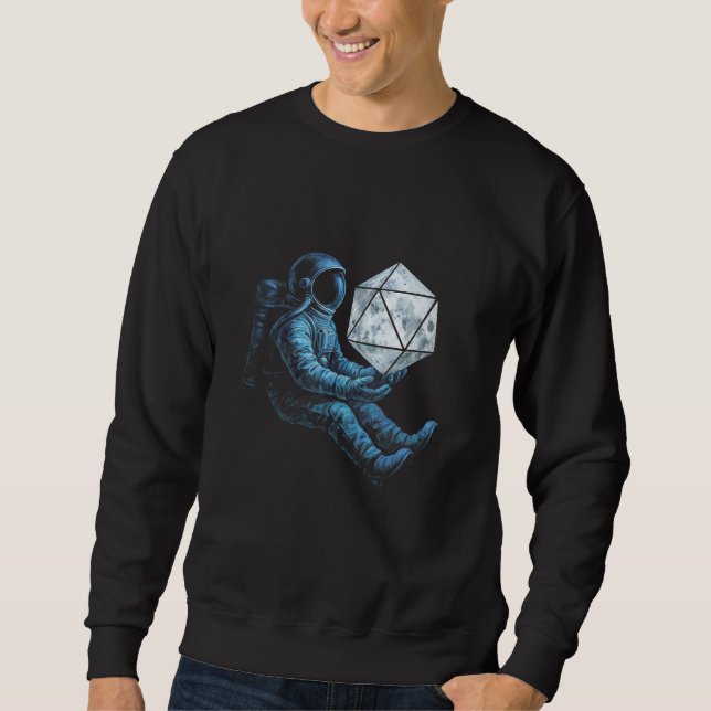 Astronaut with Moon Dice Sweatshirt (Front)