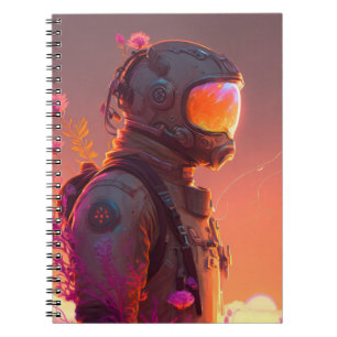 Astronaut World Discovery Painting Human Universe Notebook