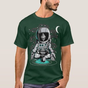 Astronaut Yoga Ethereum ETH Coin To The Moon Crypt T-Shirt