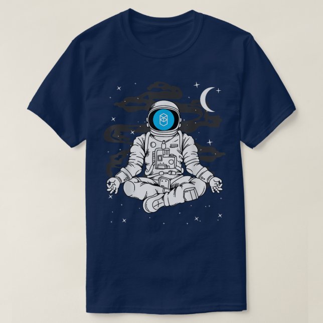 Astronaut Yoga Fantom FTM Coin To The Moon Crypto  T-Shirt (Design Front)