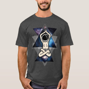 Astronaut Yoga In Space Funny Cute Meditation Gift T-Shirt