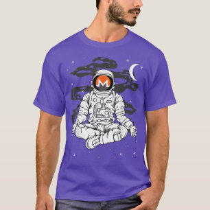 Astronaut Yoga Monero XMR Coin To The Moon Crypto T-Shirt