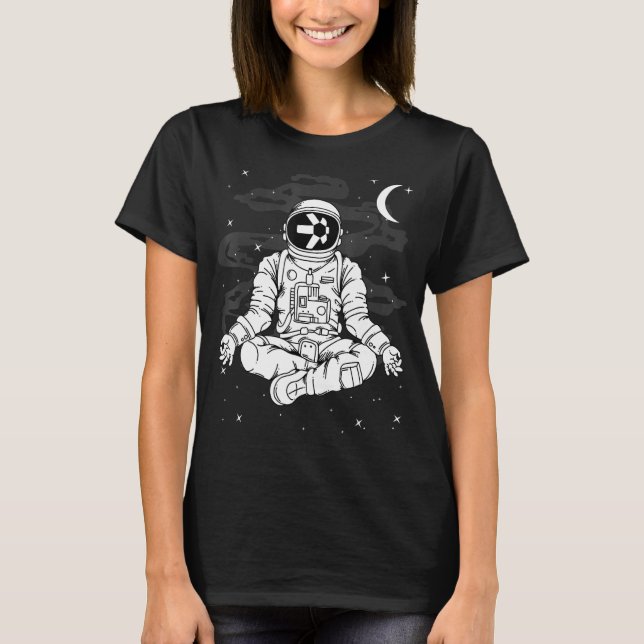 Astronaut Yoga Quant Qnt Coin To The Moon Crypto T T-Shirt (Front)